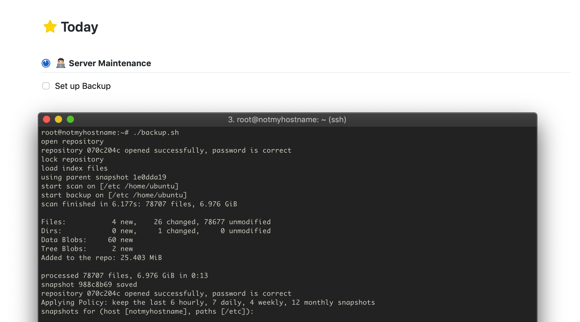 Restic: Backup cloud server to Synology NAS